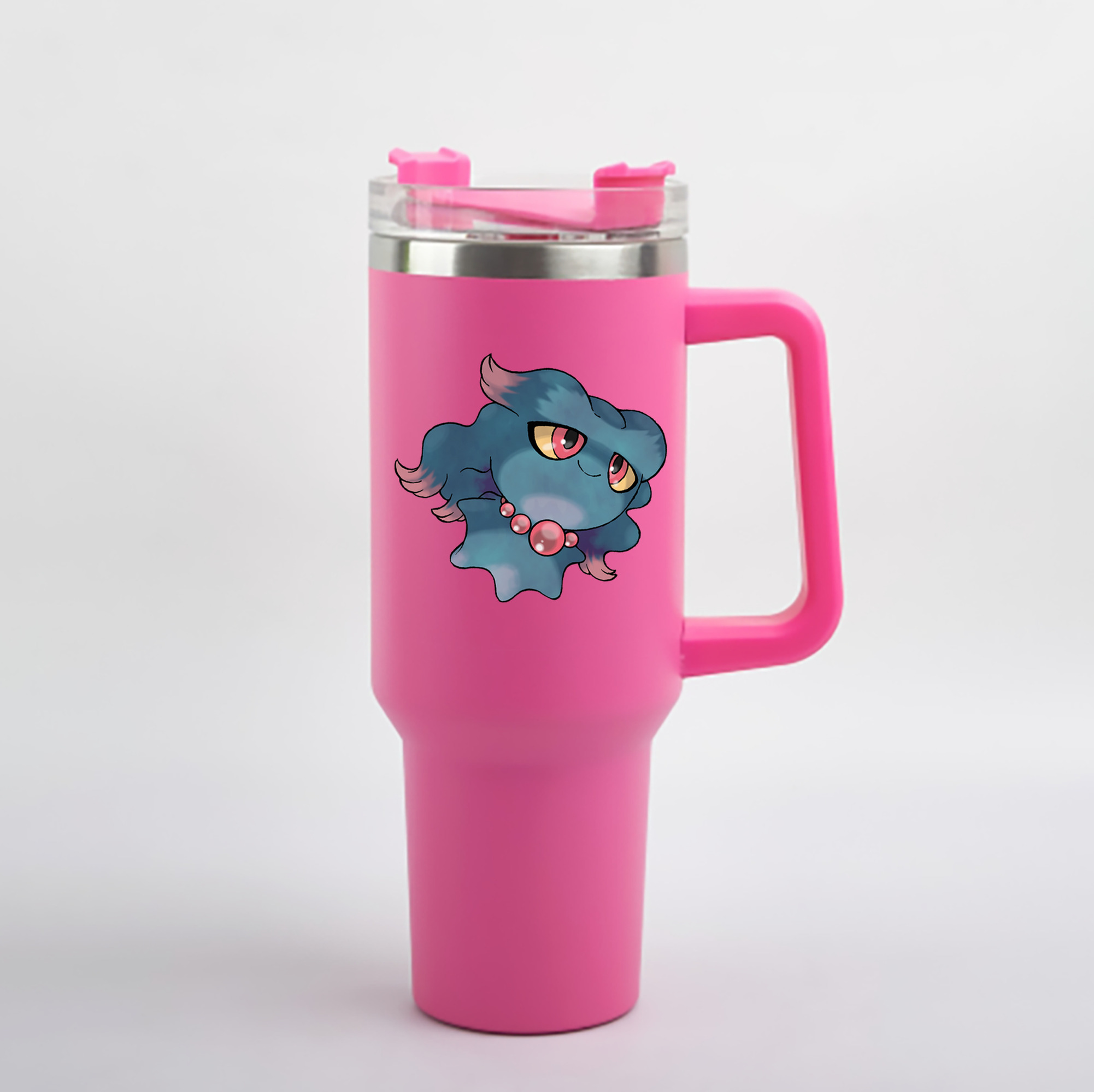 （画像用） ポケットモンスター Pokémon 1200mL車用タンブラー - クリスタルステッカー（プラスチックストロー付き）